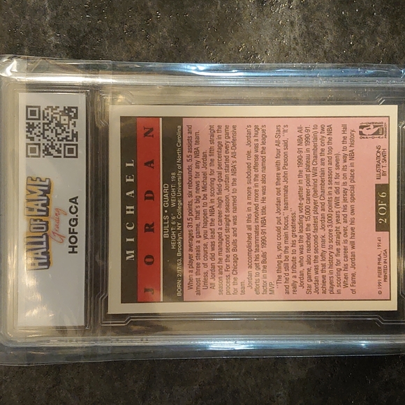 Fleer 91 Pro Visions #2 of 6 Michael Jordan, Graded 9 MINT - Picture 2 of 2
